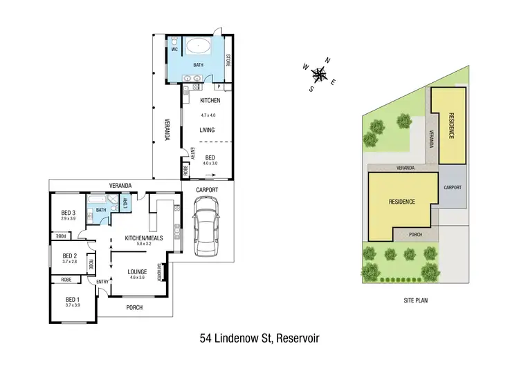 Floorplan of Homely house listing, 54 Lindenow Street, Reservoir VIC 3073