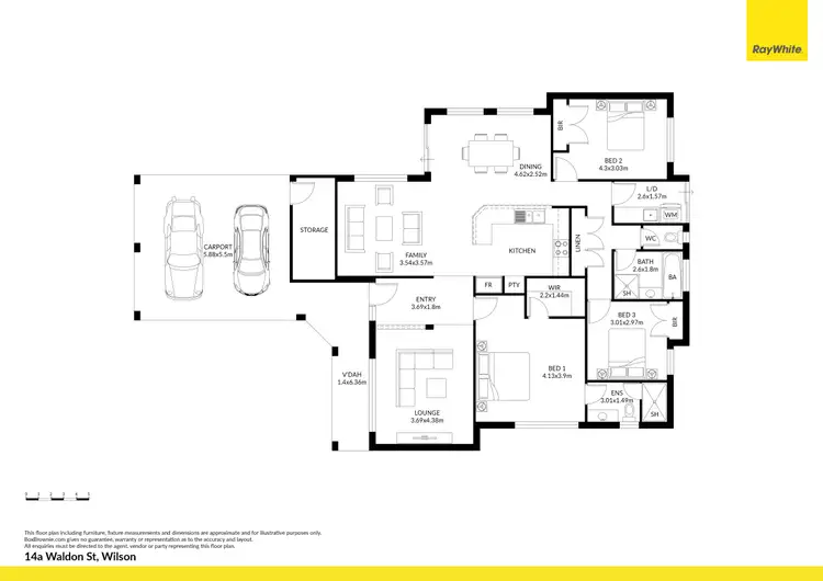 Floorplan of Homely house listing, 14a Waldon Street, Wilson WA 6107