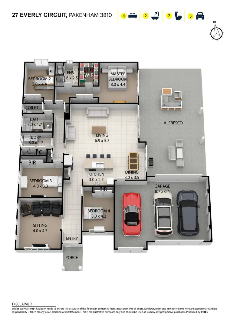 Floorplan of Homely house listing, 27 Everly Circuit, Pakenham VIC 3810