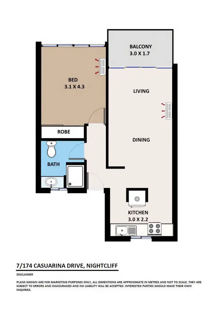 Floorplan of Homely apartment listing, 7/174 Casuarina Drive, Nightcliff NT 810
