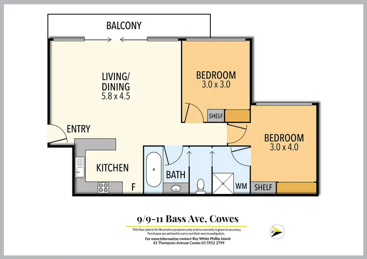 Floorplan of Homely house listing, 9/9-11 Bass Avenue, Cowes VIC 3922
