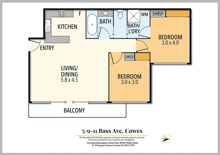 Floorplan of Homely apartment listing, 5/9-11 Bass Avenue, Cowes VIC 3922