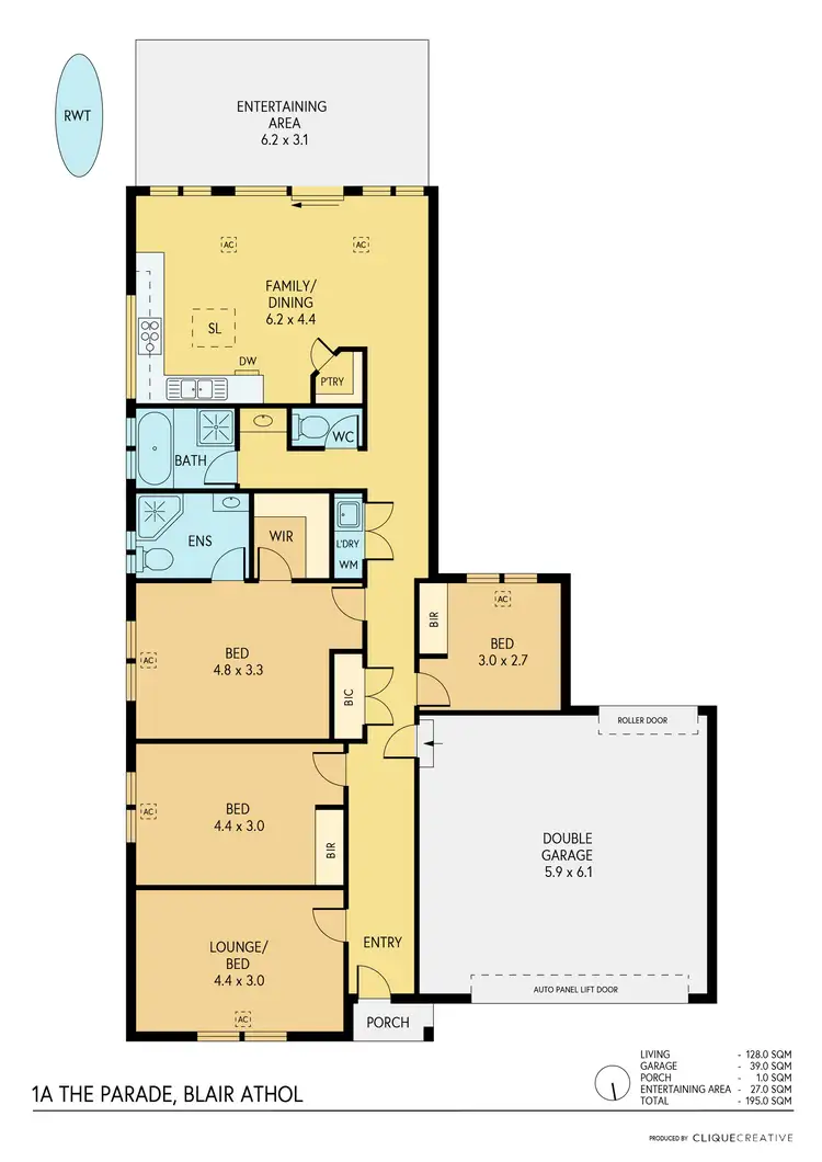 Floorplan of Homely house listing, 1A The Parade, Blair Athol SA 5084