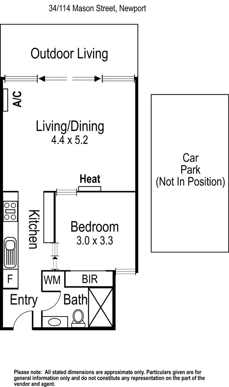 Floorplan of Homely apartment listing, 34/114 Mason Street, Newport VIC 3015