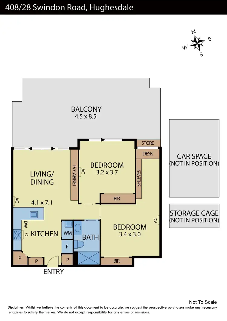 Floorplan of Homely apartment listing, 408/28 Swindon Road, Hughesdale VIC 3166
