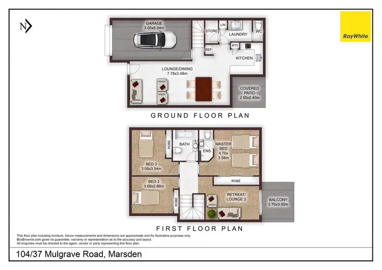 Floorplan of Homely townhouse listing, 104/37 Mulgrave Road, Marsden QLD 4132