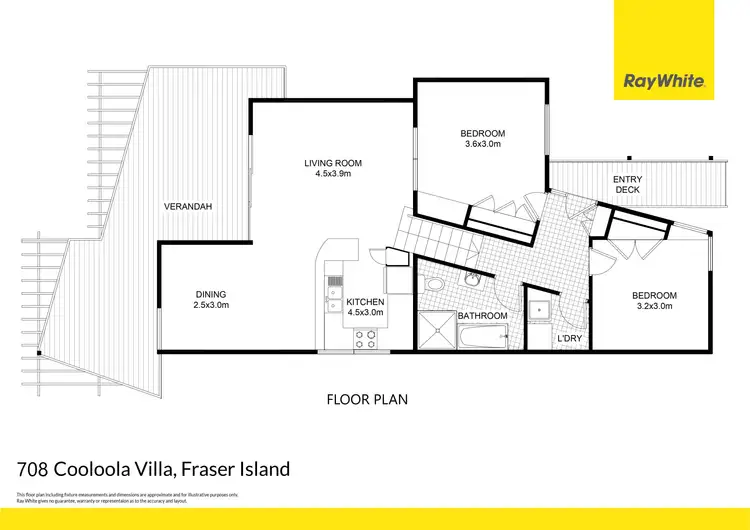 Floorplan of Homely villa listing, 708 Cooloola Villa Kingfisher Bay Village, Fraser Island QLD 4581