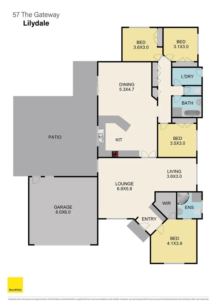 Floorplan of Homely house listing, 57 The Gateway, Lilydale VIC 3140
