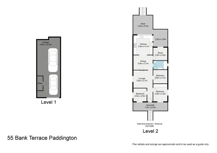 Floorplan of Homely house listing, 55 Bank Terrace, Paddington QLD 4064