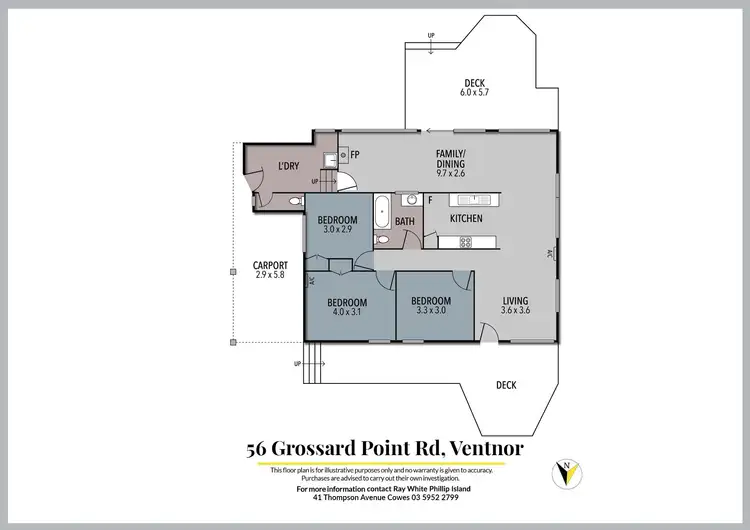 Floorplan of Homely house listing, 56 Grossard Point Road, Ventnor VIC 3922