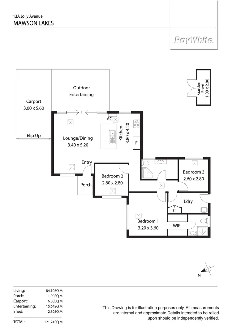 Floorplan of Homely house listing, 13A Jolly Avenue, Northfield SA 5085