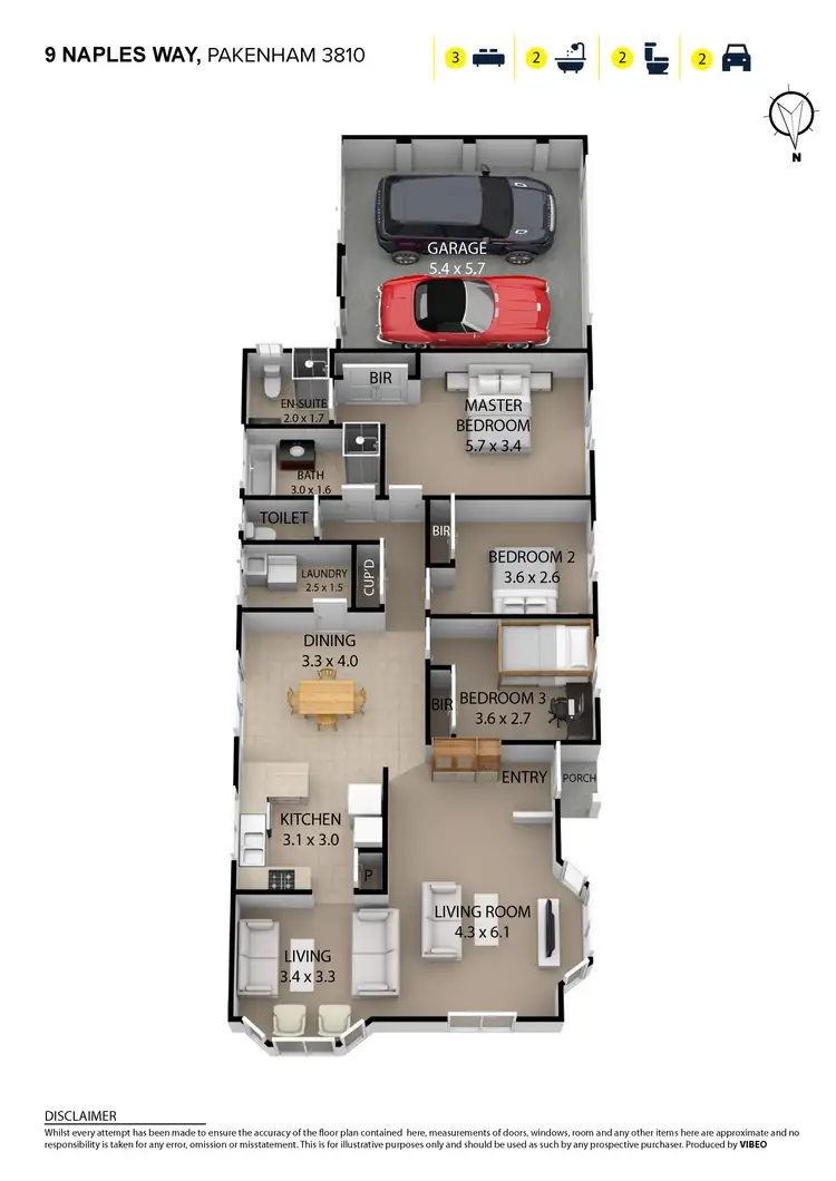 Floorplan of Homely house listing, 9 Naples Way, Pakenham VIC 3810