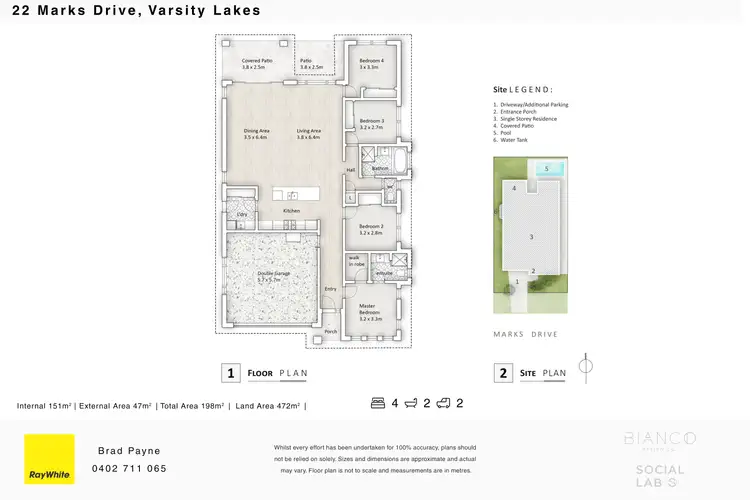Floorplan of Homely house listing, 22 Marks Drive, Varsity Lakes QLD 4227
