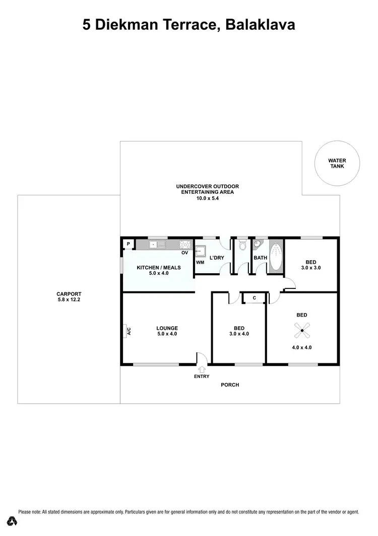 Floorplan of Homely house listing, 5 Diekman Terrace, Balaklava SA 5461