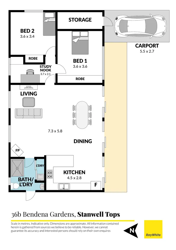 Floorplan of Homely house listing, 36b Bendena Gardens, Stanwell Tops NSW 2508
