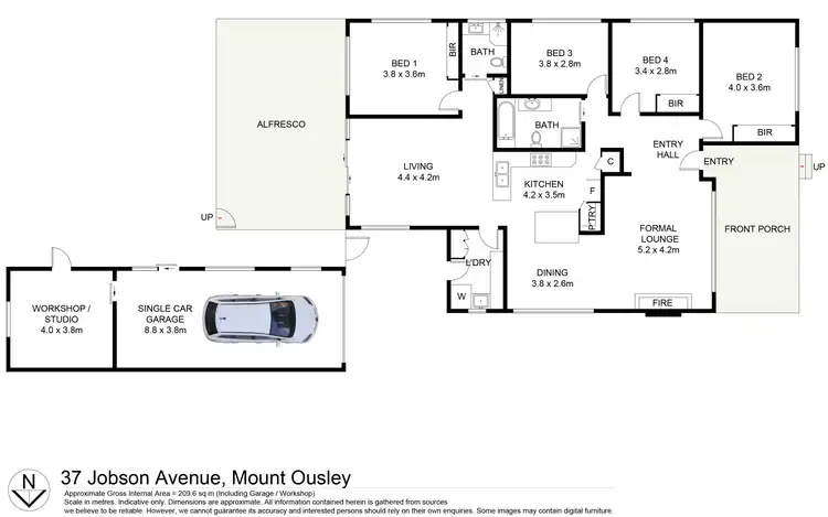 Floorplan of Homely house listing, 37 Jobson Avenue, Mount Ousley NSW 2519