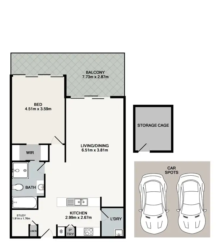 Floorplan of Homely apartment listing, 510/149 O'Riordan Street, Mascot NSW 2020