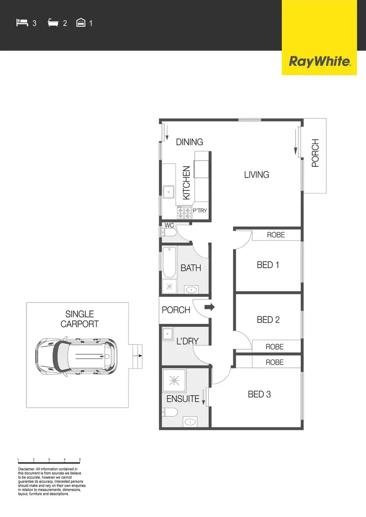 Floorplan of Homely apartment listing, 2A/2 Araluen Street, Fisher ACT 2611
