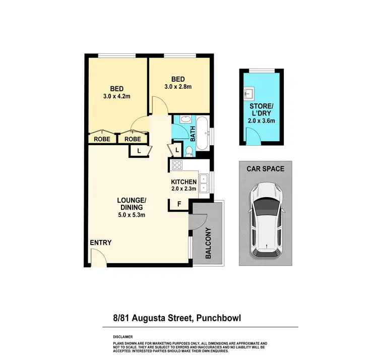 Floorplan of Homely unit listing, 8/81 Augusta Street, Punchbowl NSW 2196