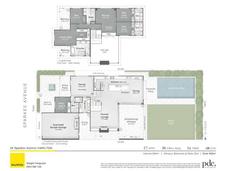 Floorplan of Homely house listing, 24 Sparkes Avenue, Hamilton QLD 4007
