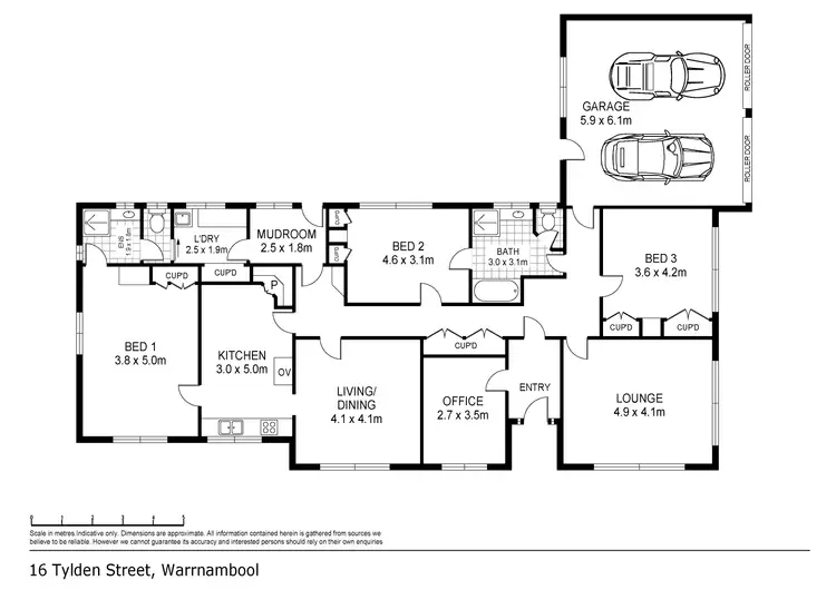 Floorplan of Homely house listing, 16 Tylden Street, Warrnambool VIC 3280