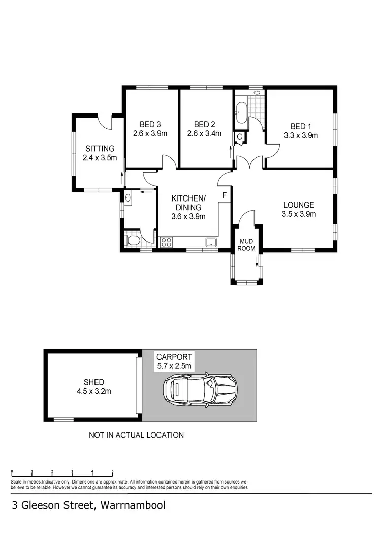 Floorplan of Homely house listing, 3 Gleeson Street, Warrnambool VIC 3280