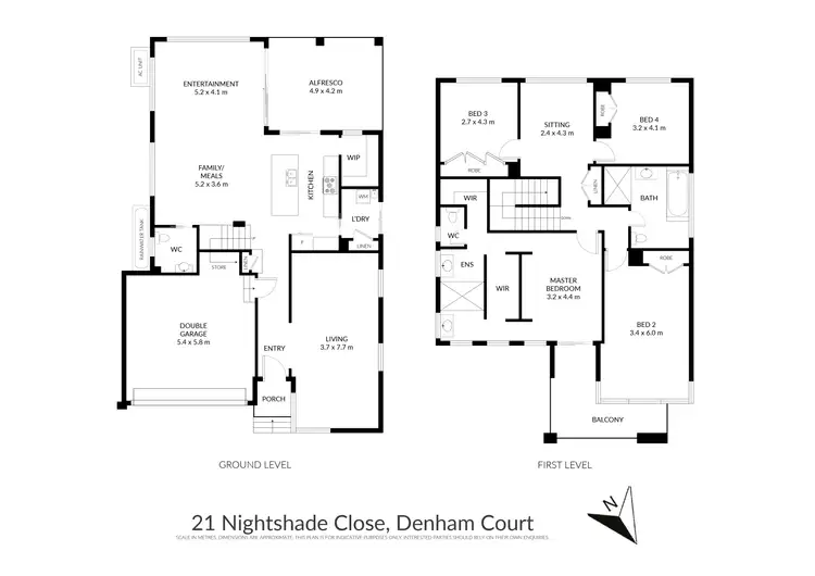 Floorplan of Homely house listing, 21 Nightshade Close, Denham Court NSW 2565