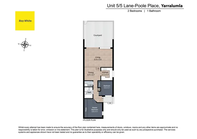 Floorplan of Homely townhouse listing, 5/5 Lane-Poole Place, Yarralumla ACT 2600