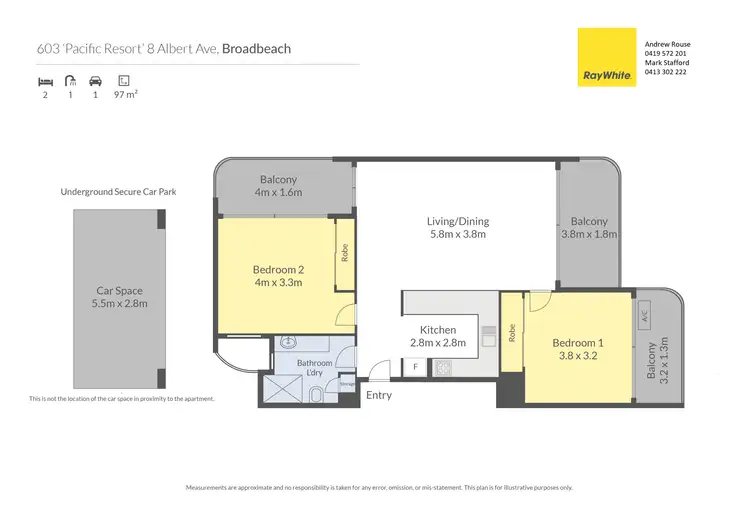 Floorplan of Homely apartment listing, 603/8 Albert Avenue, Broadbeach QLD 4218