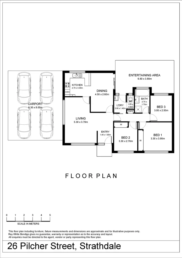 Floorplan of Homely house listing, 26 Pilcher Street, Strathdale VIC 3550