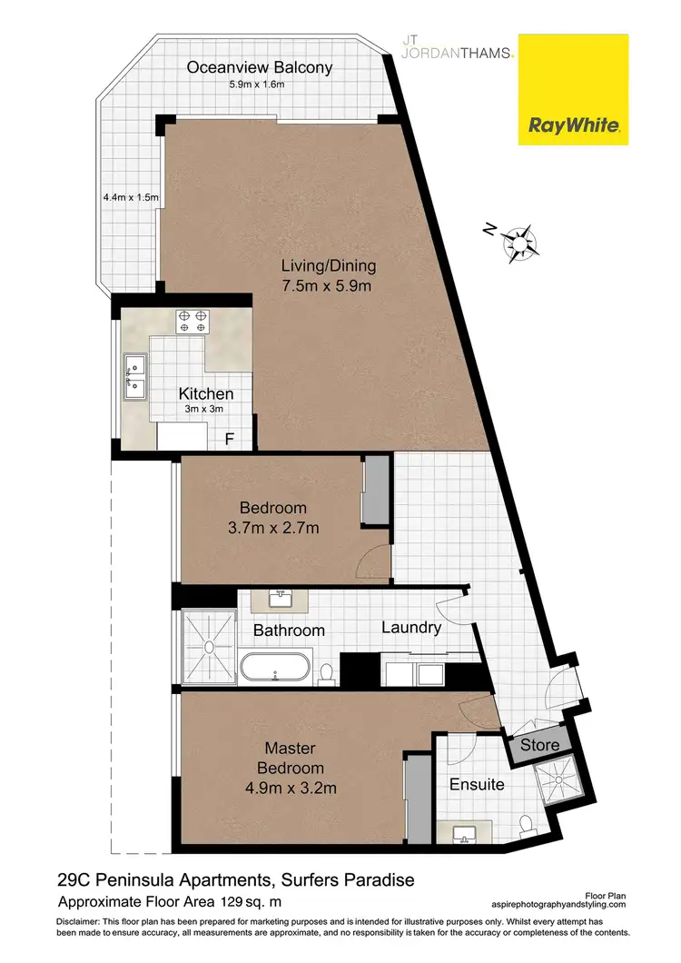 Floorplan of Homely apartment listing, 29C/5 Clifford Street, Surfers Paradise QLD 4217