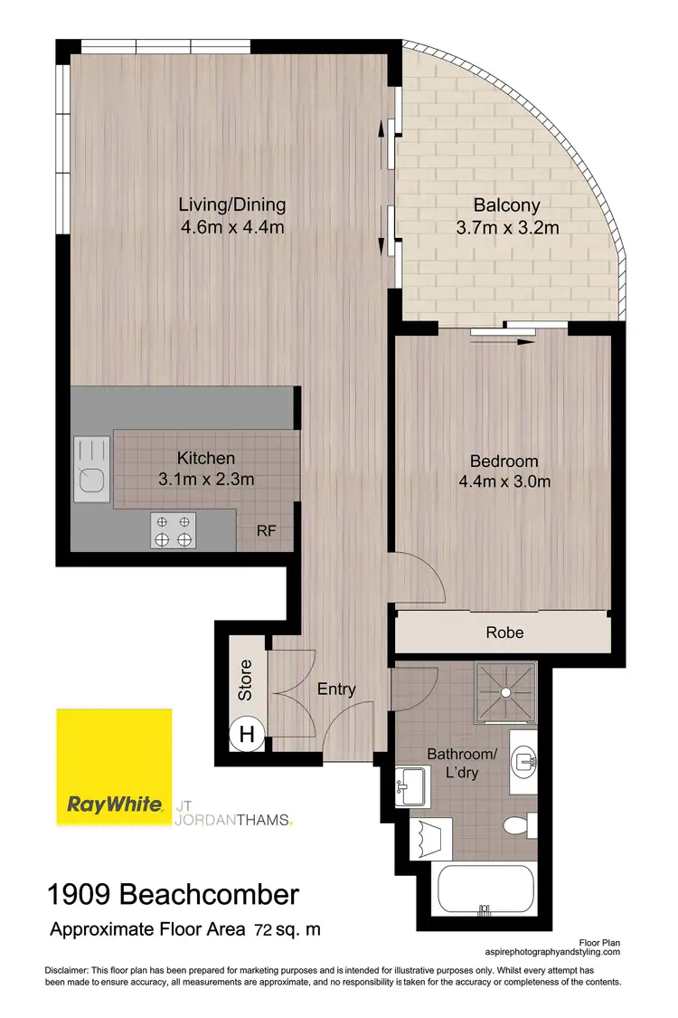 Floorplan of Homely apartment listing, 1909/18 Hanlan Street, Surfers Paradise QLD 4217