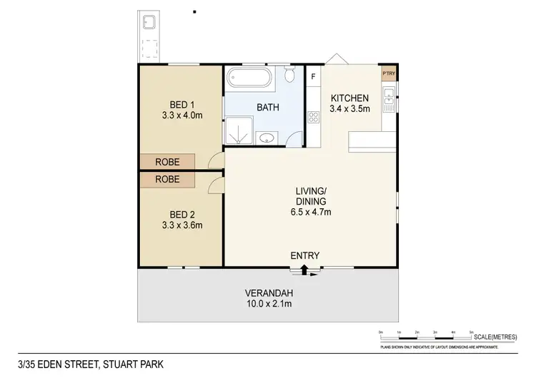 Floorplan of Homely unit listing, 3/35 Eden Street, Stuart Park NT 820