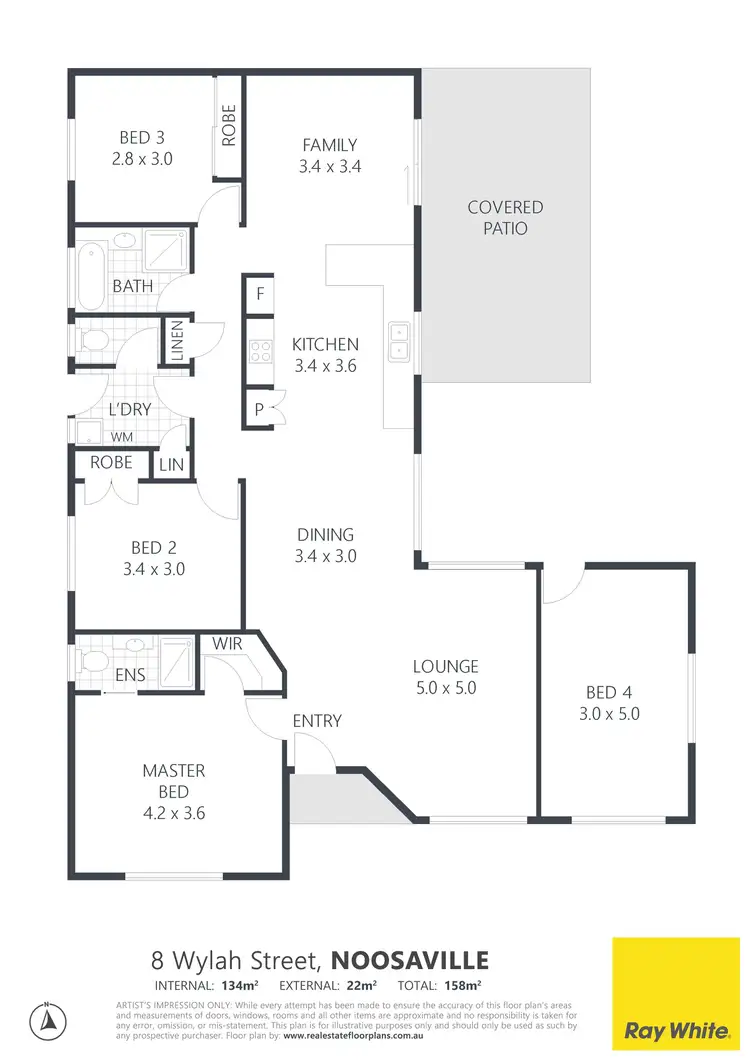 Floorplan of Homely house listing, 8 Wylah Street, Noosaville QLD 4566