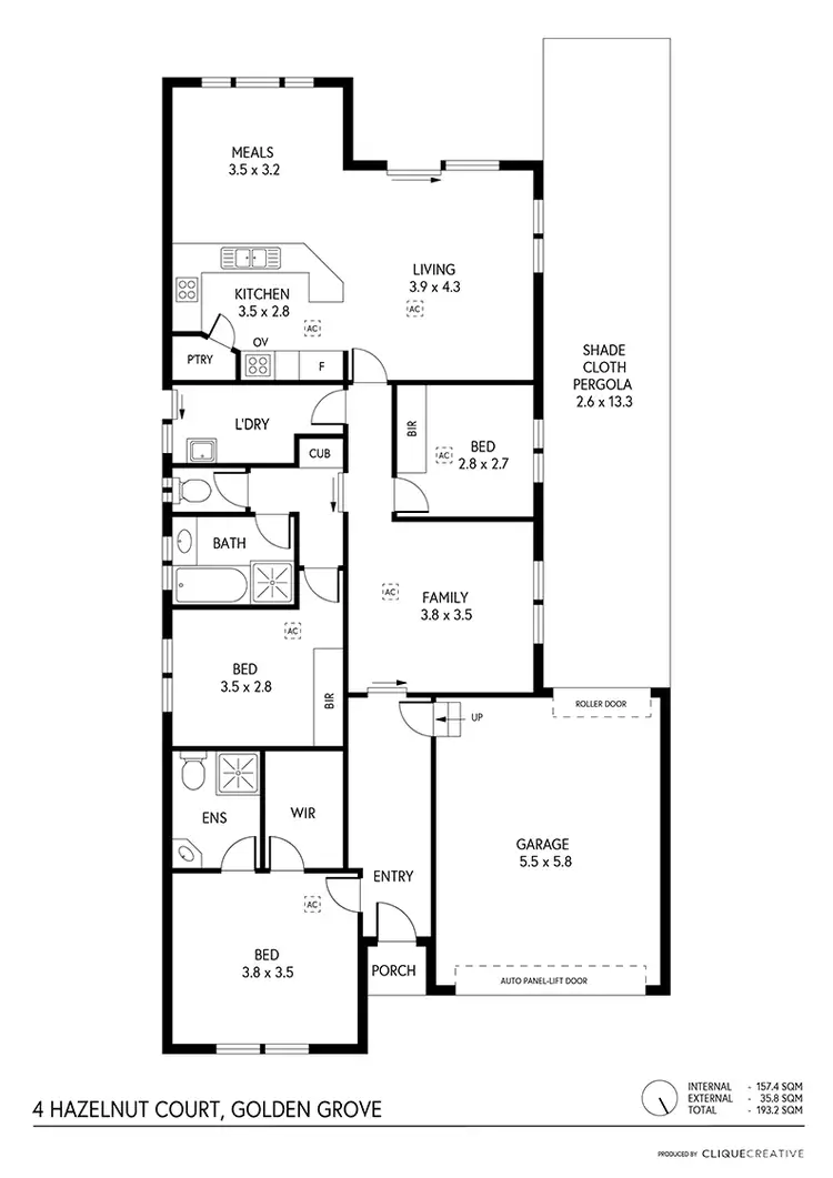Floorplan of Homely house listing, 4 Hazelnut Court, Golden Grove SA 5125