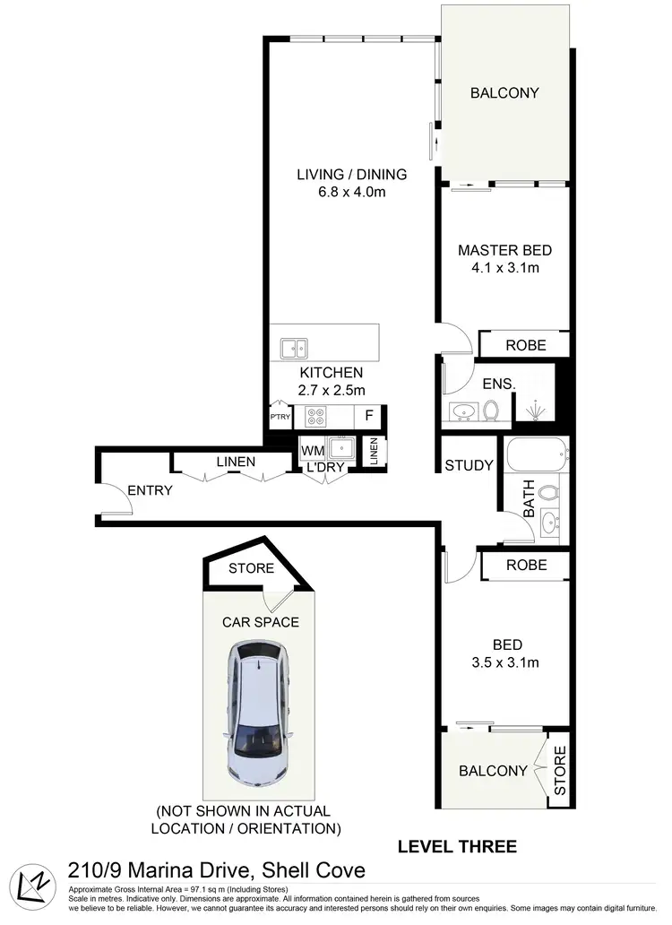 Floorplan of Homely apartment listing, 210/9 Marina Drive, Shell Cove NSW 2529