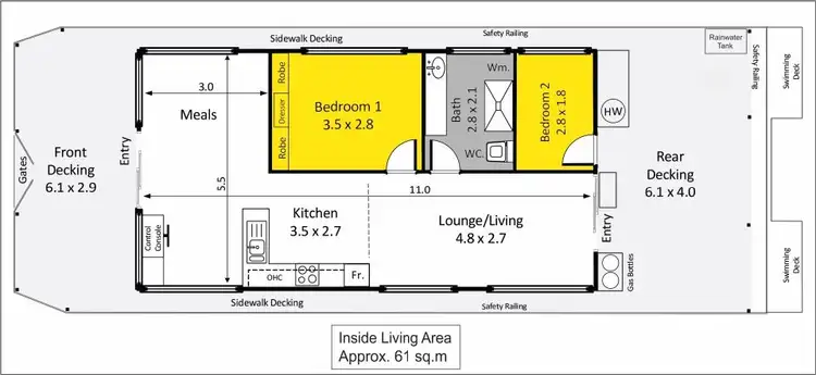 Floorplan of Homely house listing, Mooring/19 Ral Ral, Renmark SA 5341