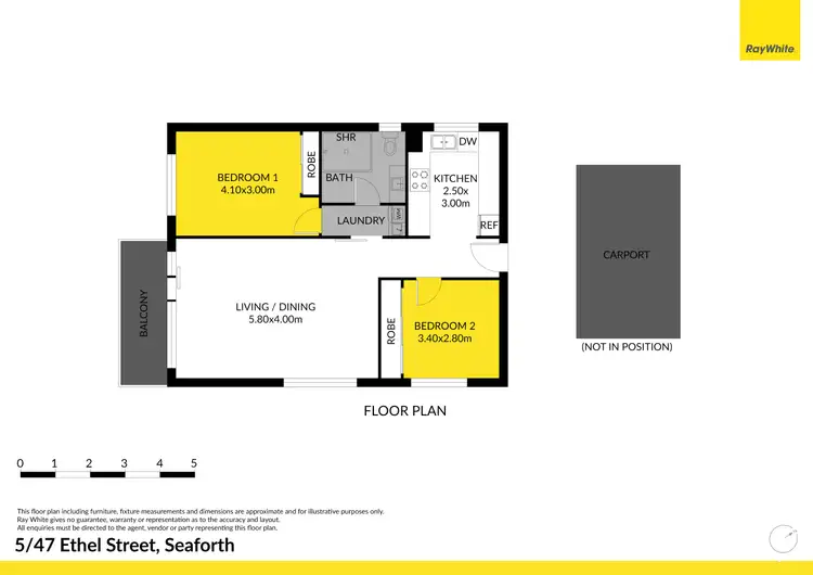 Floorplan of Homely apartment listing, 5/47 Ethel Street, Seaforth NSW 2092
