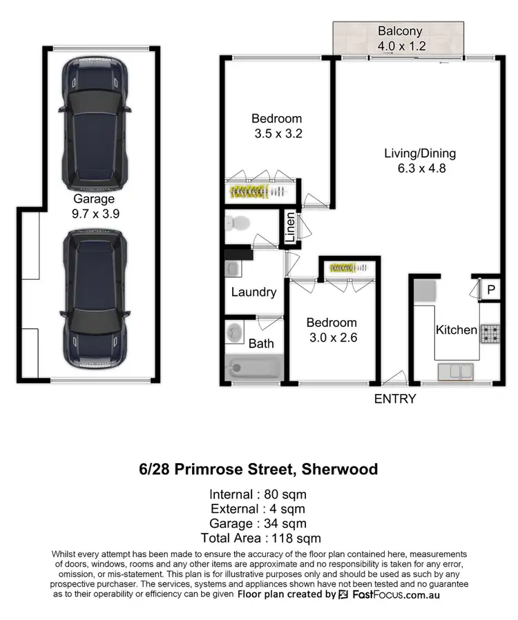 Floorplan of Homely unit listing, 6/28 Primrose Street, Sherwood QLD 4075