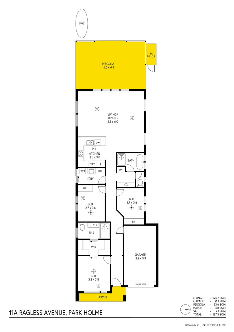 Floorplan of Homely house listing, 11A Ragless Avenue, Park Holme SA 5043