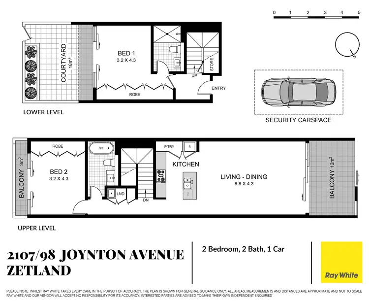 Floorplan of Homely apartment listing, 2107/98 Joynton Avenue, Zetland NSW 2017