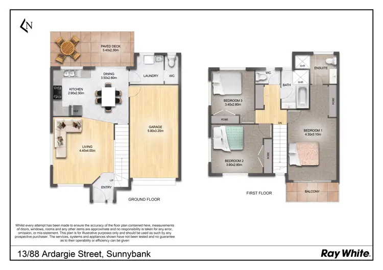 Floorplan of Homely townhouse listing, 13/88 Ardargie Street, Sunnybank QLD 4109