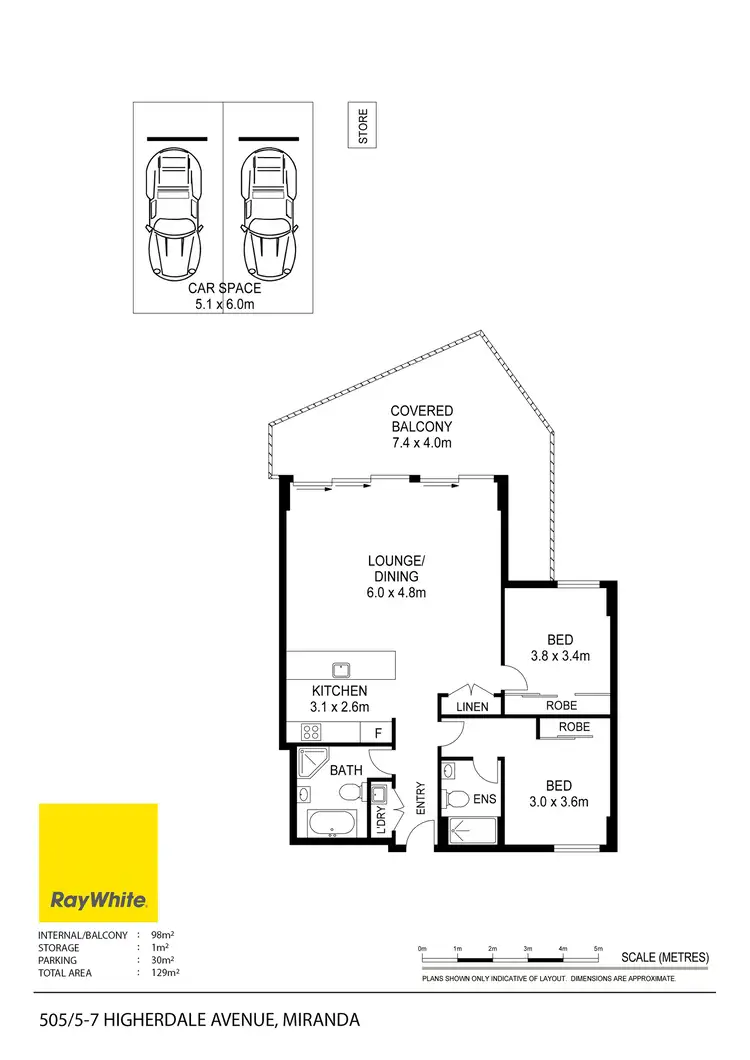 Floorplan of Homely apartment listing, 505/5-7 Higherdale Avenue, Miranda NSW 2228