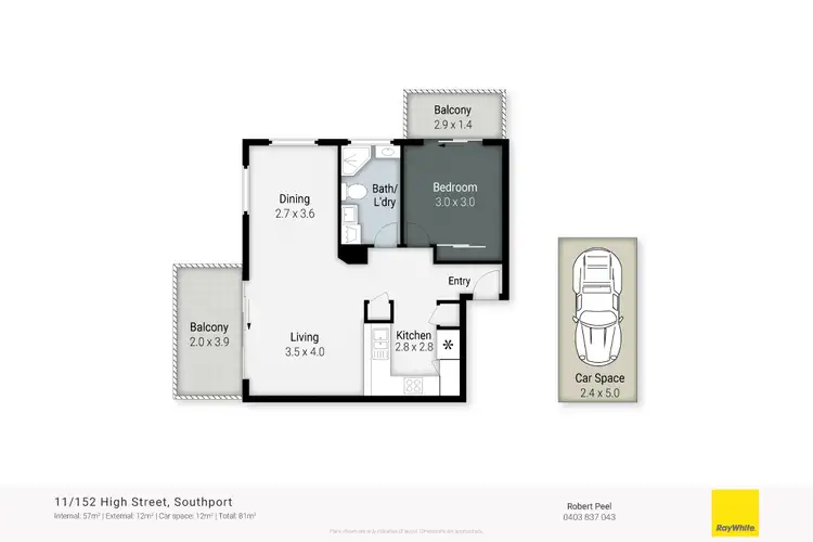 Floorplan of Homely apartment listing, 11/152 High Street, Southport QLD 4215