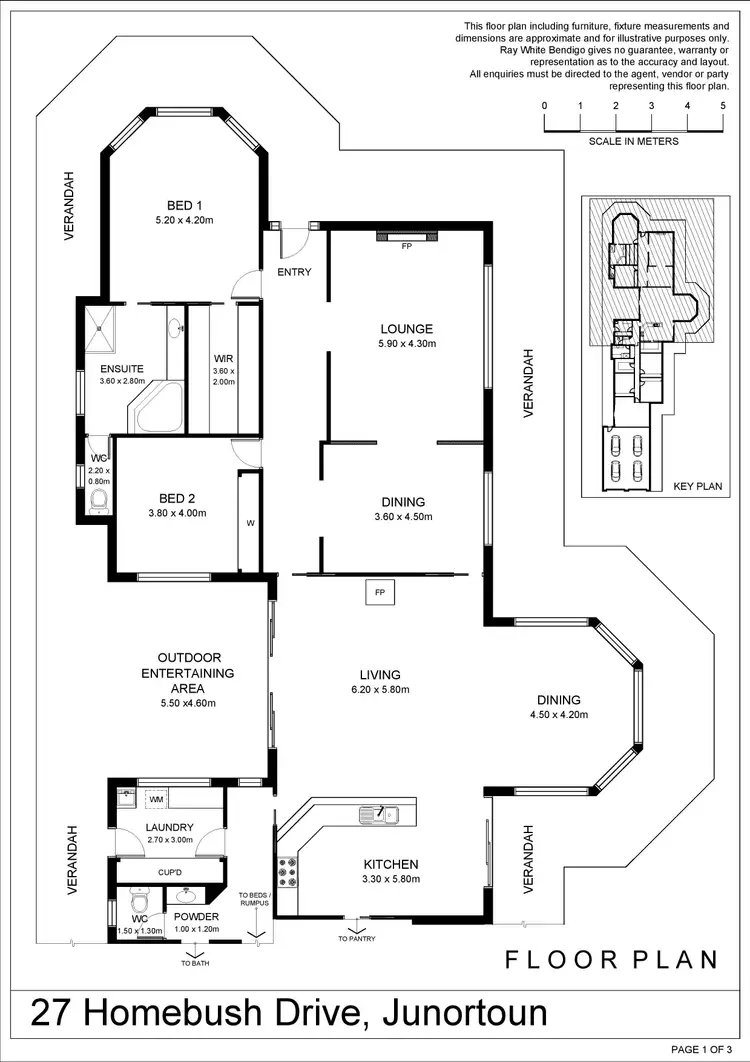 Floorplan of Homely house listing, 27 Homebush Drive, Junortoun VIC 3551