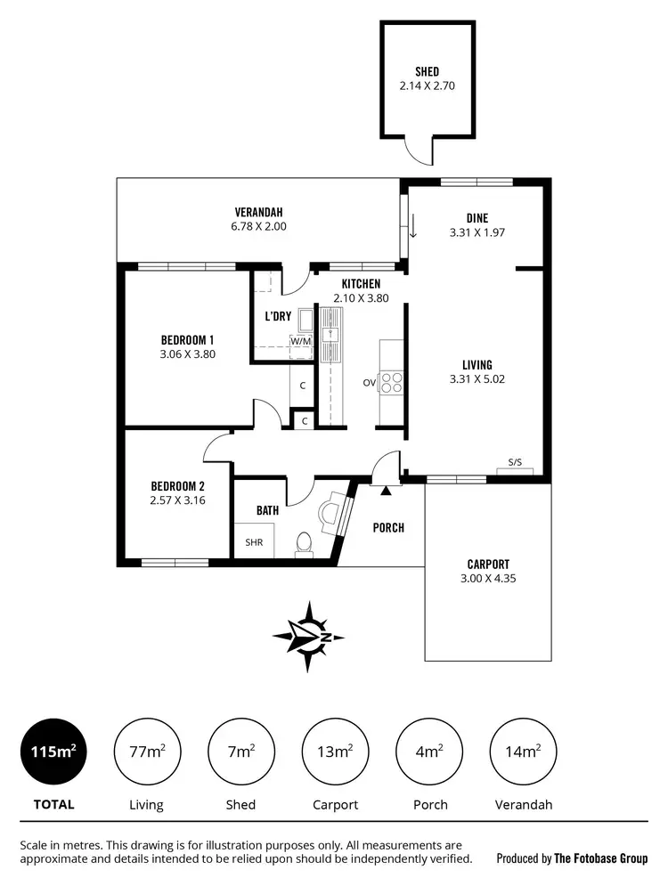 Floorplan of Homely unit listing, 7B First Avenue, Glenelg East SA 5045