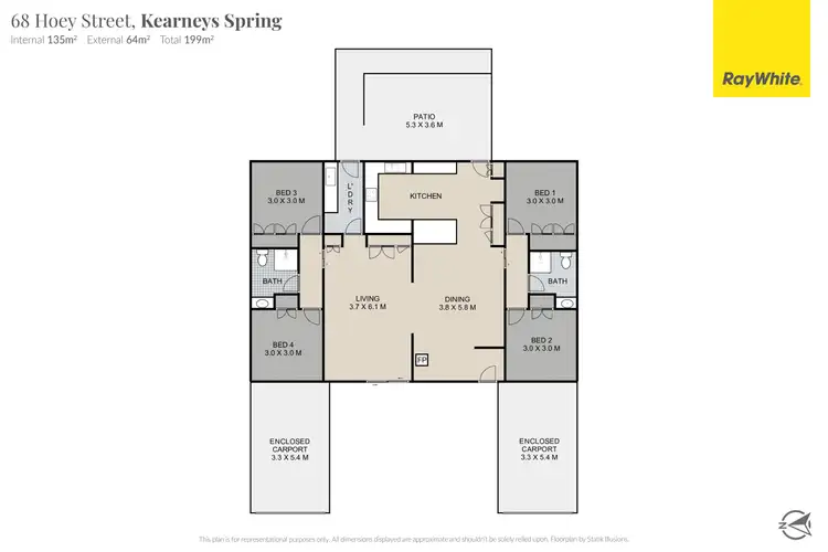 Floorplan of Homely house listing, 68 Hoey Street, Kearneys Spring QLD 4350