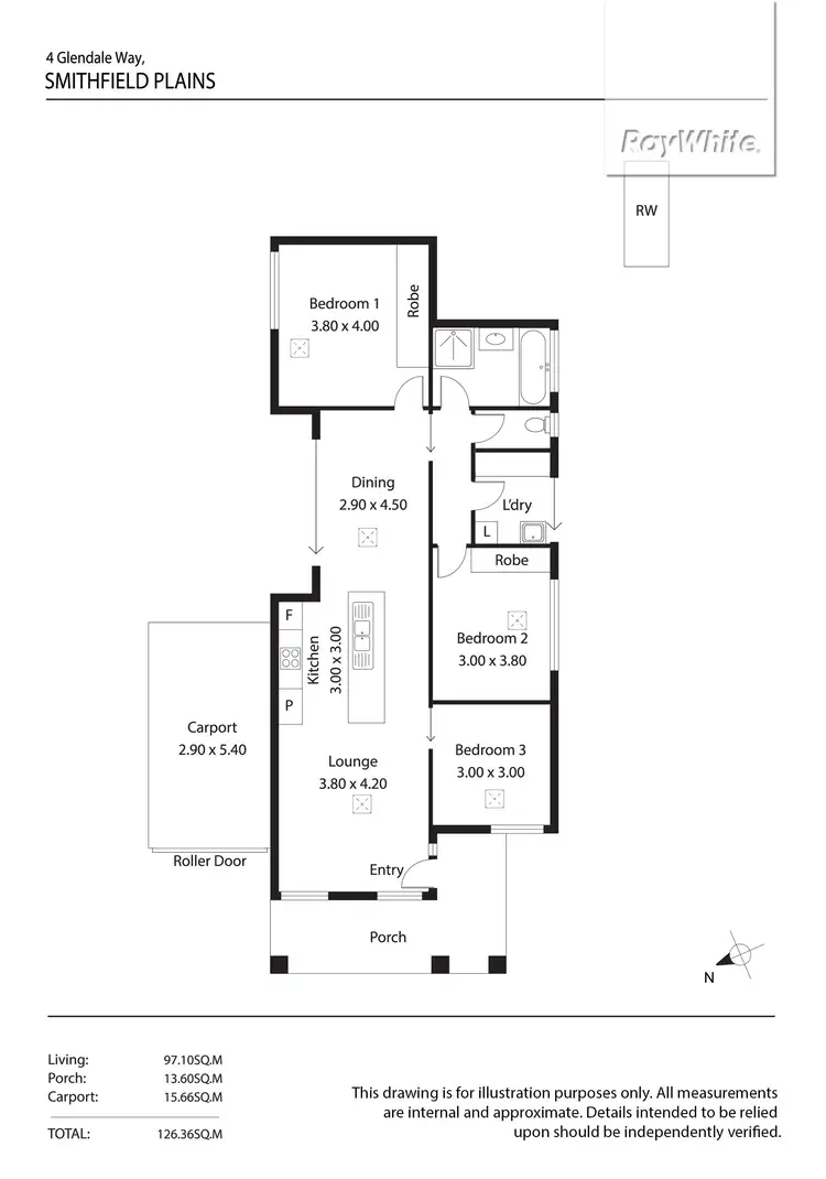 Floorplan of Homely house listing, 4 Glendale Way, Smithfield Plains SA 5114