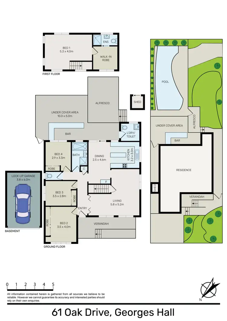 Floorplan of Homely house listing, 61 Oak Drive, Georges Hall NSW 2198