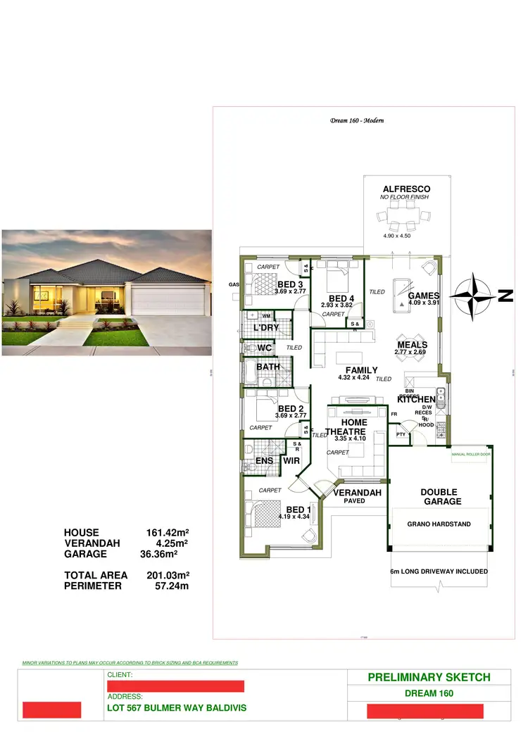 Floorplan of Homely house listing, 6 Bulmer Way, Baldivis WA 6171